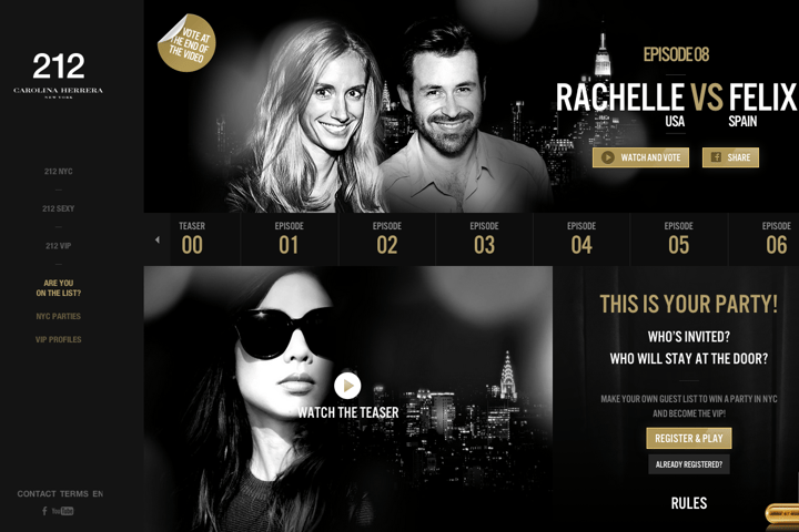 Carolina Herrera 212 webshow